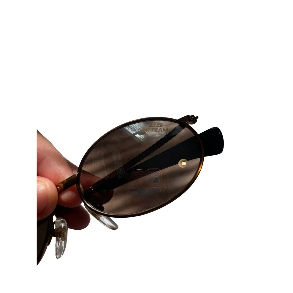 Original Vintage US Ski Team Oval Bronze Metal Sunglasses 775PC 90s by I SKI